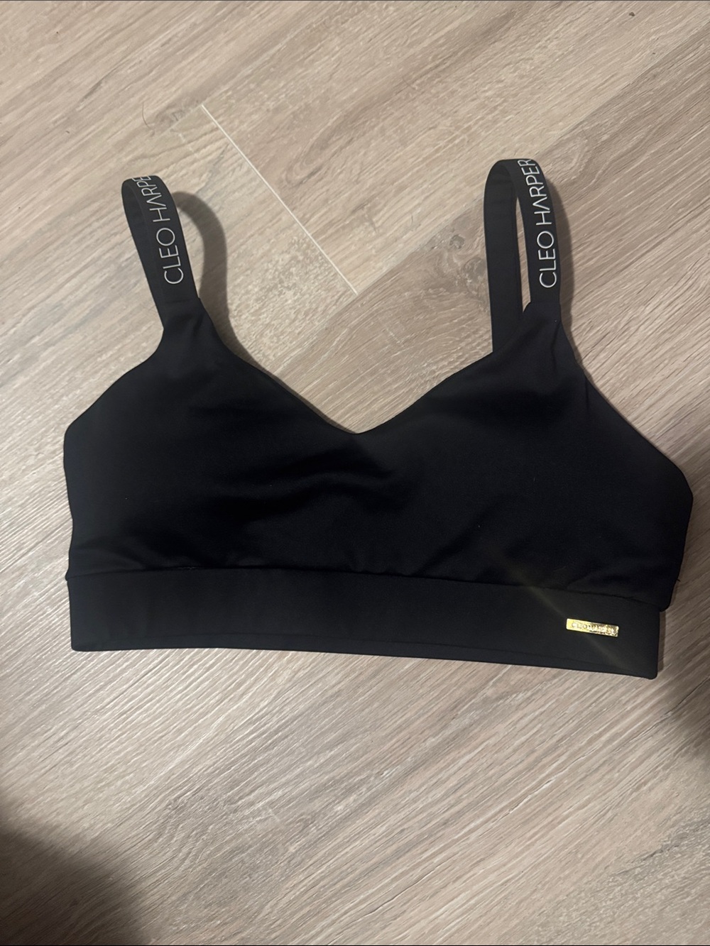 Cleo Harper Black Stretch Sports bra size small